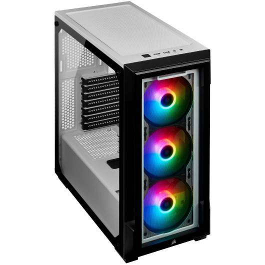 Corsair iCUE 220T RGB WHITE Midi tower,Toolfree, no PSU, 3X 120mm FAN